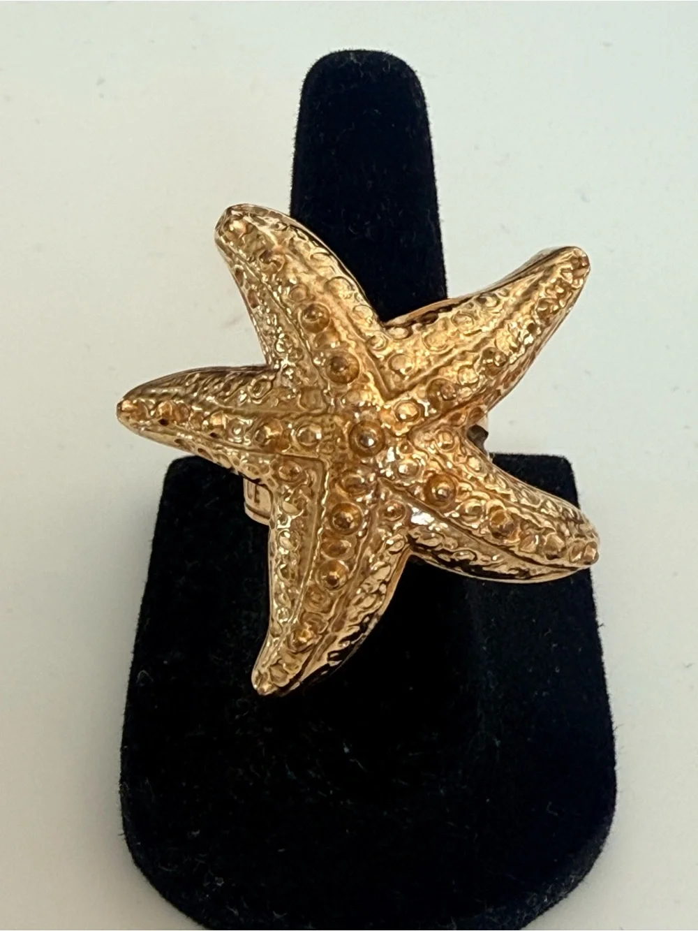 Versace Gold Starfish Cocktail Ring Size 6